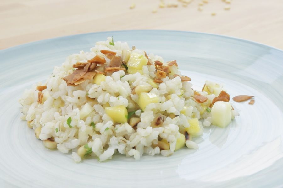 Ensalada tropical de arroz integral